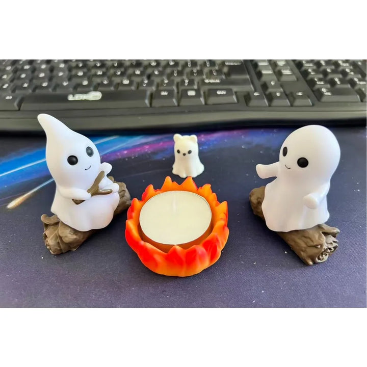 Ghost Campfire Statues Halloween