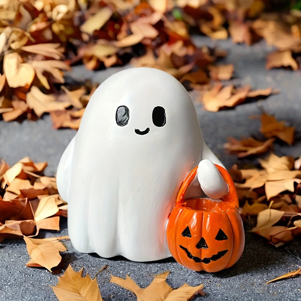 Ghost Pumpkin Figurines
