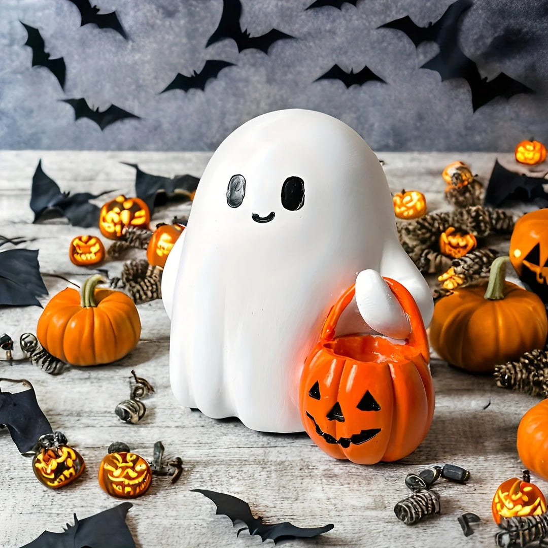 Ghost Pumpkin Statue