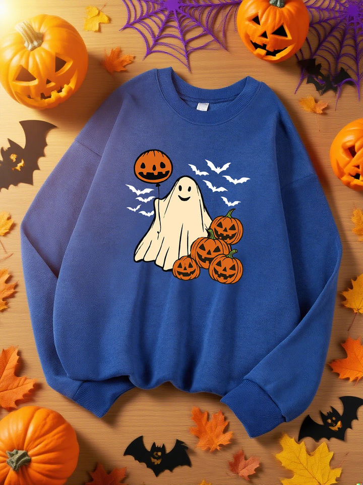 Ghost Pumpkin Sweatshirt - Blue