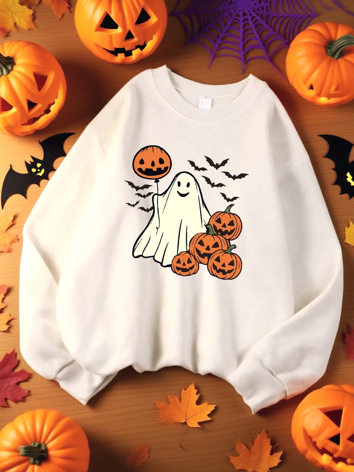 Ghost Pumpkin Sweatshirt - White