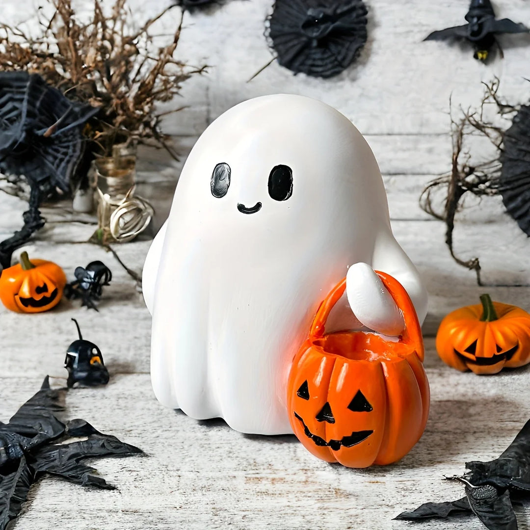 Ghost Trick or Treat Figurine