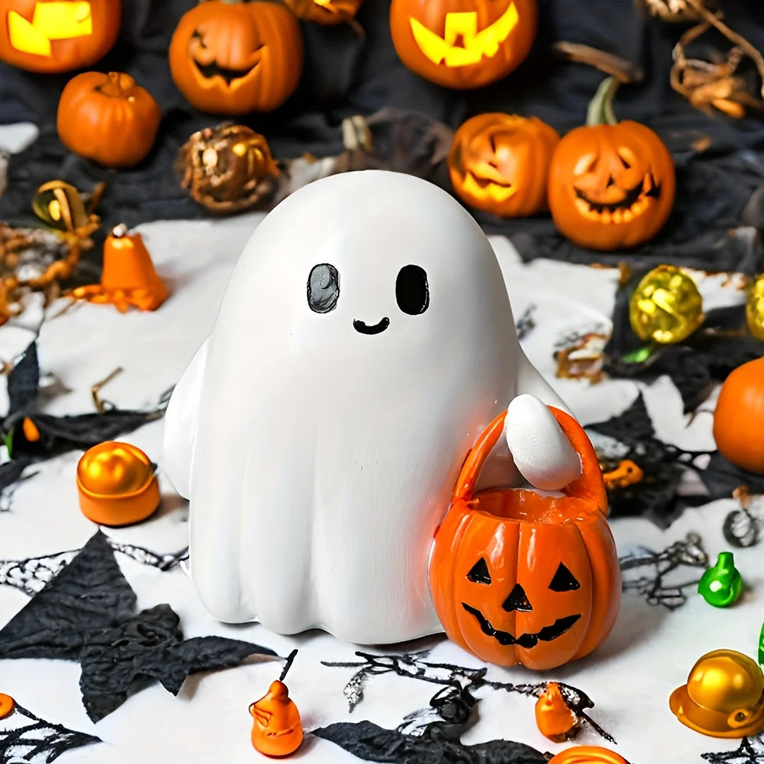 Ghost Trick or Treat Statue