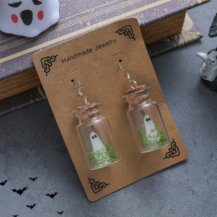 Glow In The Dark Ghost Earrings For Halloween