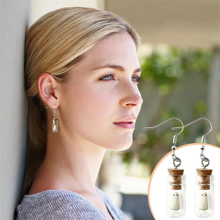 Glow In The Dark Ghost Earrings Halloween
