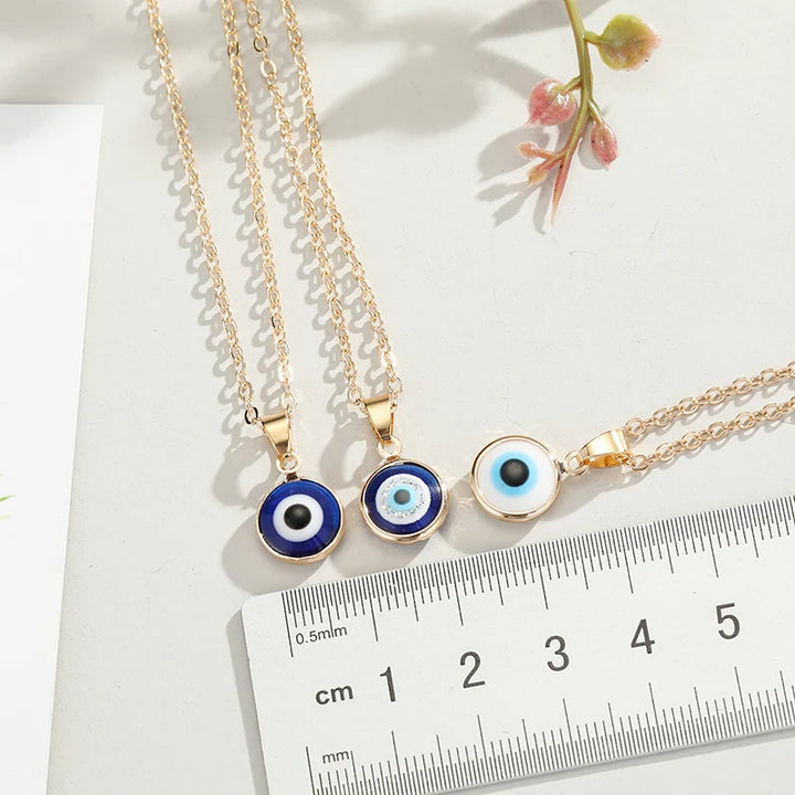 Gold Evil Eye Protection Necklaces
