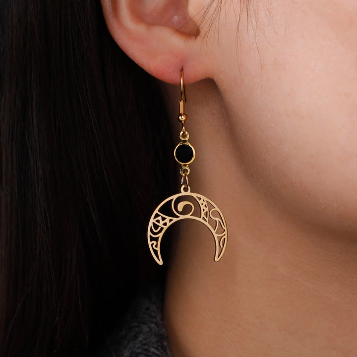 Gold Moon Earrings