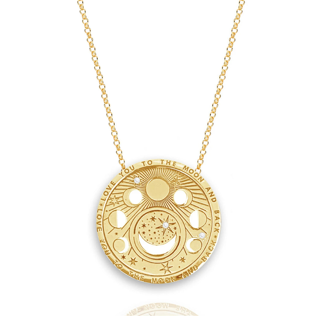 Gold Moon Phase Necklaces