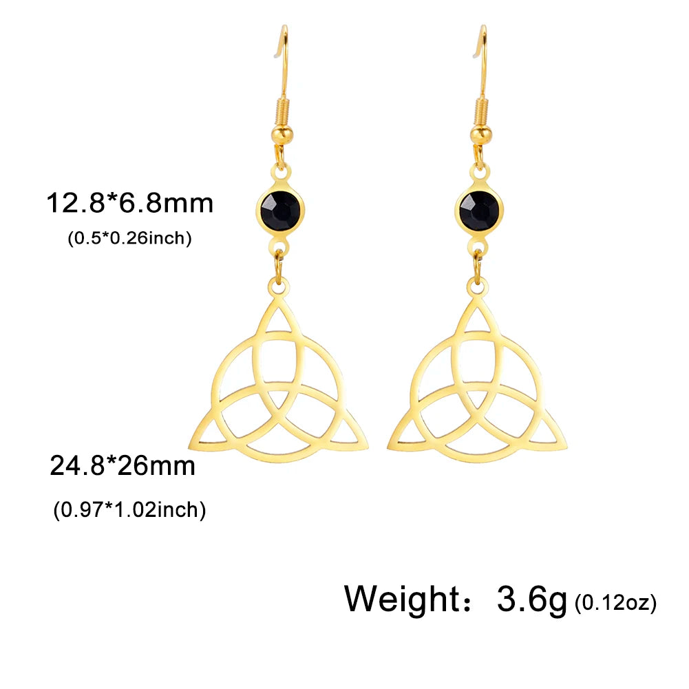Gold Trinity Earrings