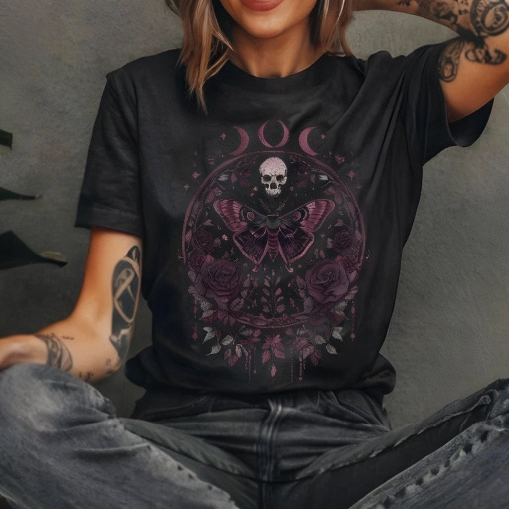 Goth Death Moth T Shirt