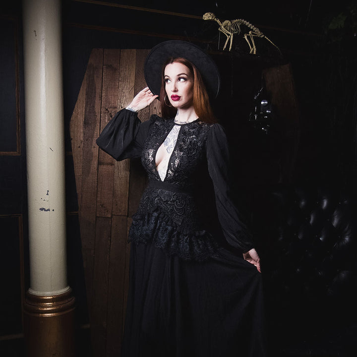 Gothic Black Lace Dress