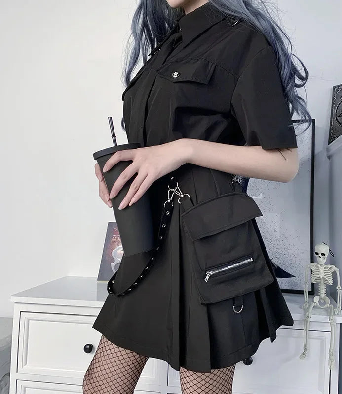 Gothic Chain Belt Skirt