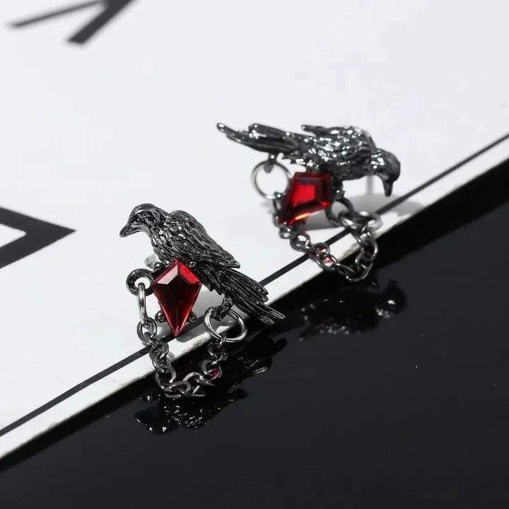 Gothic Raven Earrings