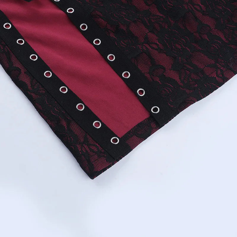 Gothic Roses High Split Dress