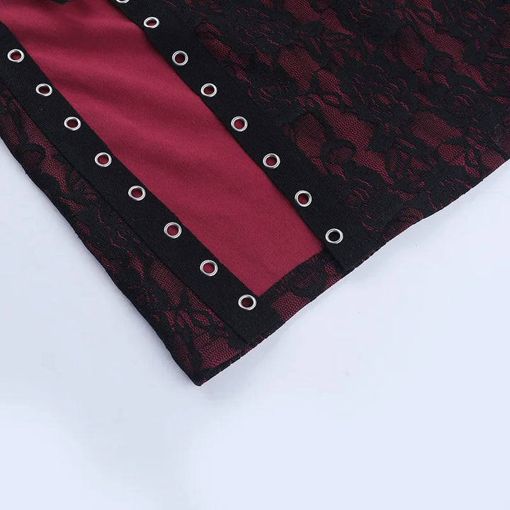 Gothic Roses High Split Dress