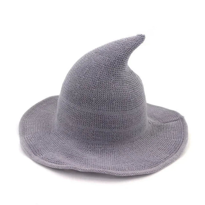 Gray Wool Witch Hat