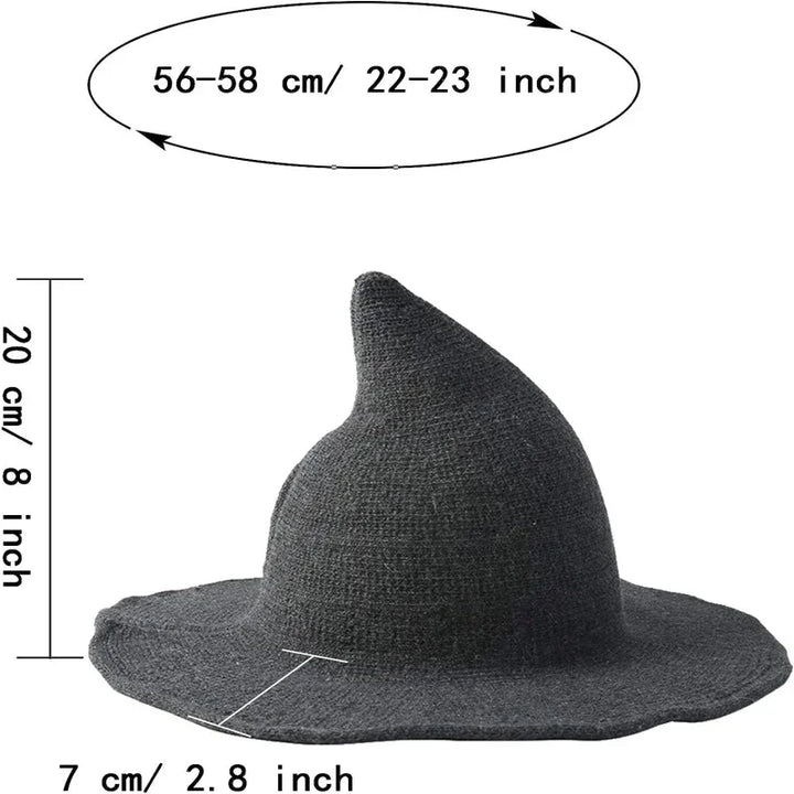 Gray Wool Witch Hats