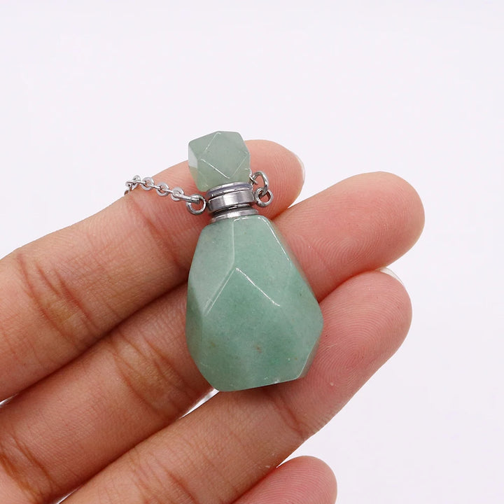Green Aventurine Bottle Necklaces