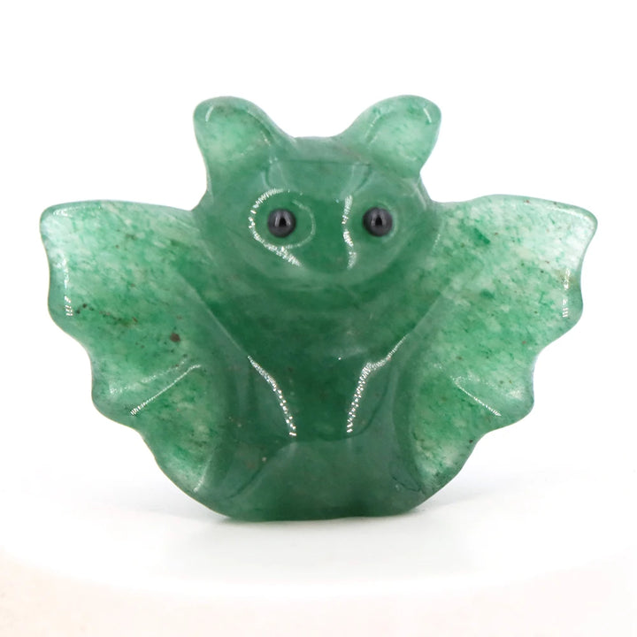 Green Aventurine Crystal Bat Statues