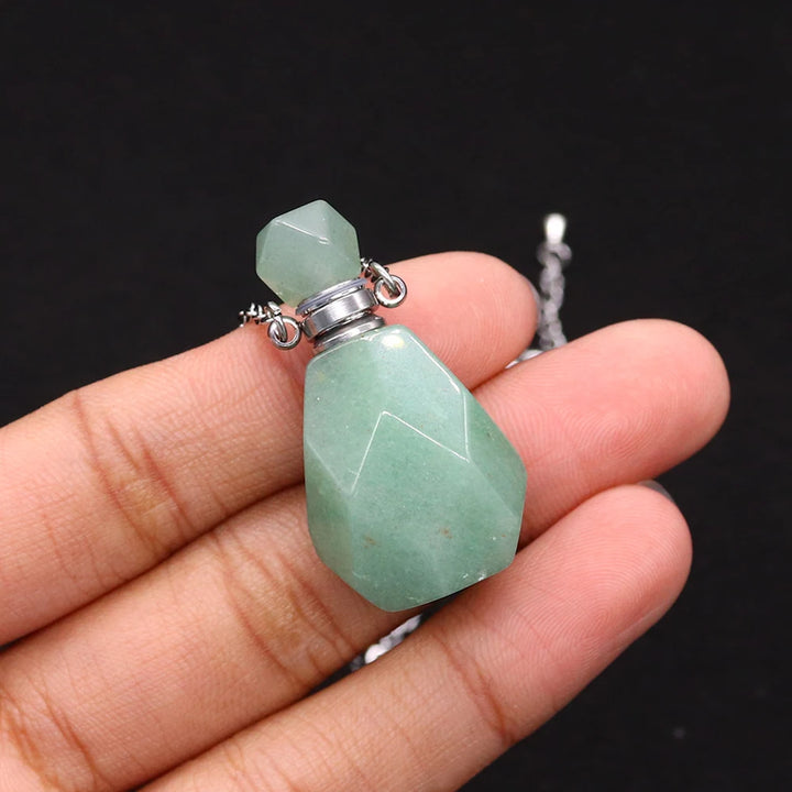 Green Aventurine Crystal Bottle Necklaces