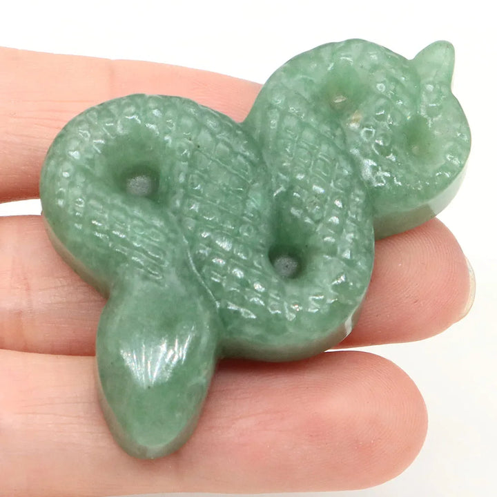 Green Aventurine Crystal Snake