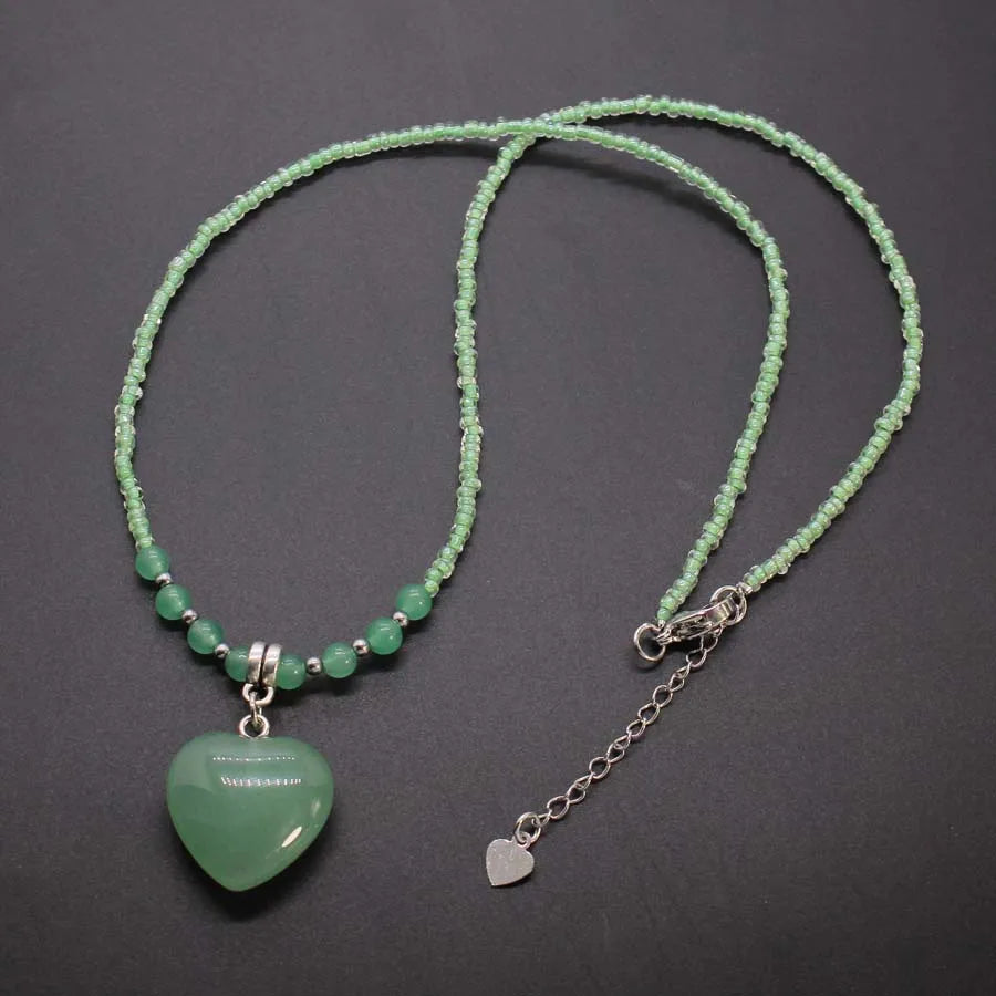 Green Aventurine Heart Necklace