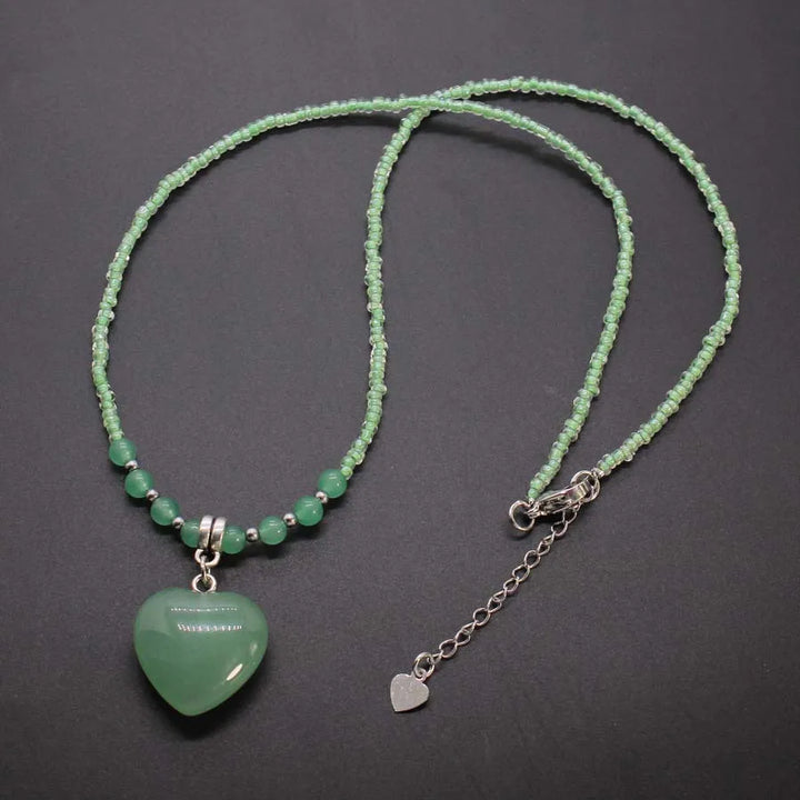 Green Aventurine Heart Necklace