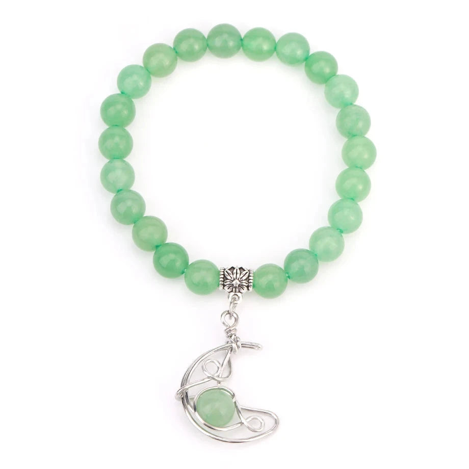Green Aventurine Moon Bead Bracelets