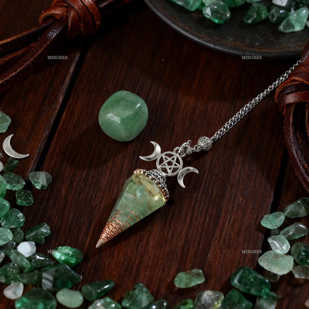 Green Aventurine Pentacle Pendulum