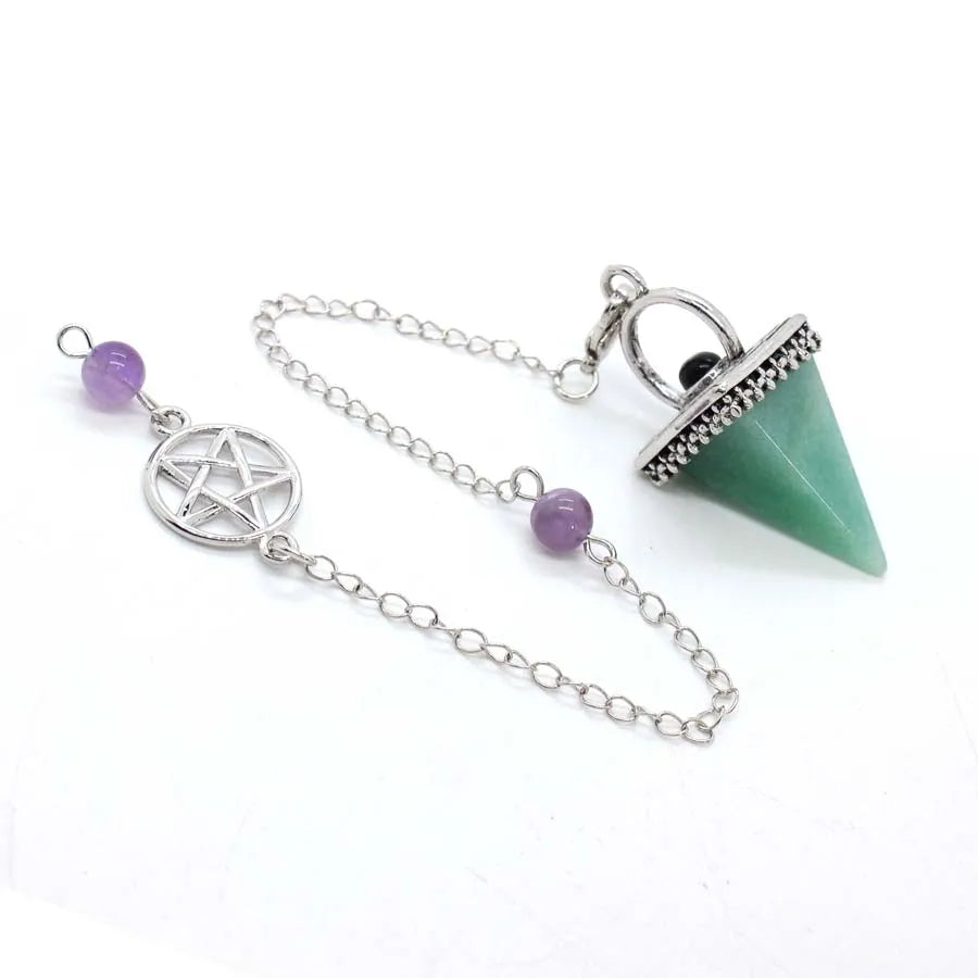 Green Aventurine Pentacle Pyramid Pendulums