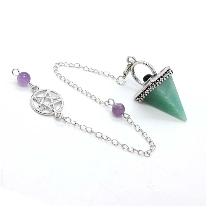 Green Aventurine Pentacle Pyramid Pendulums