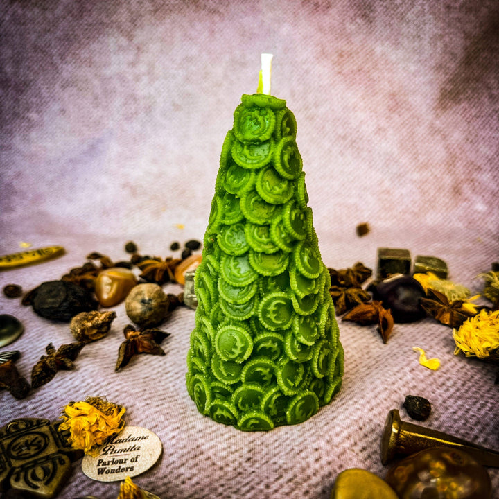 Green Money Coin Candle