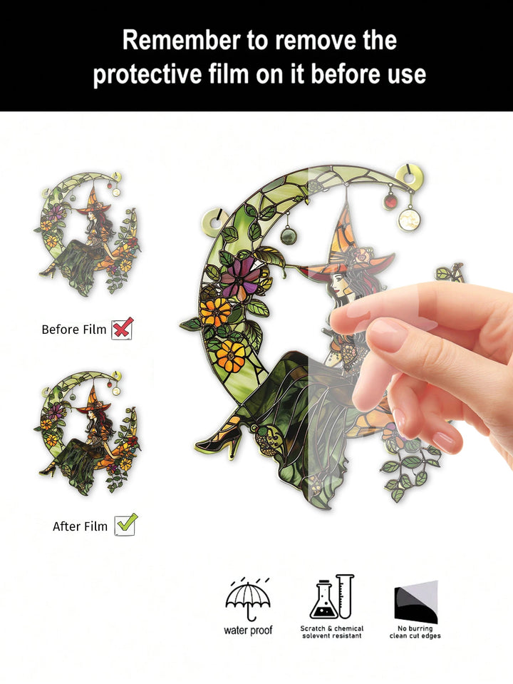 Green Witch Moon Suncatchers
