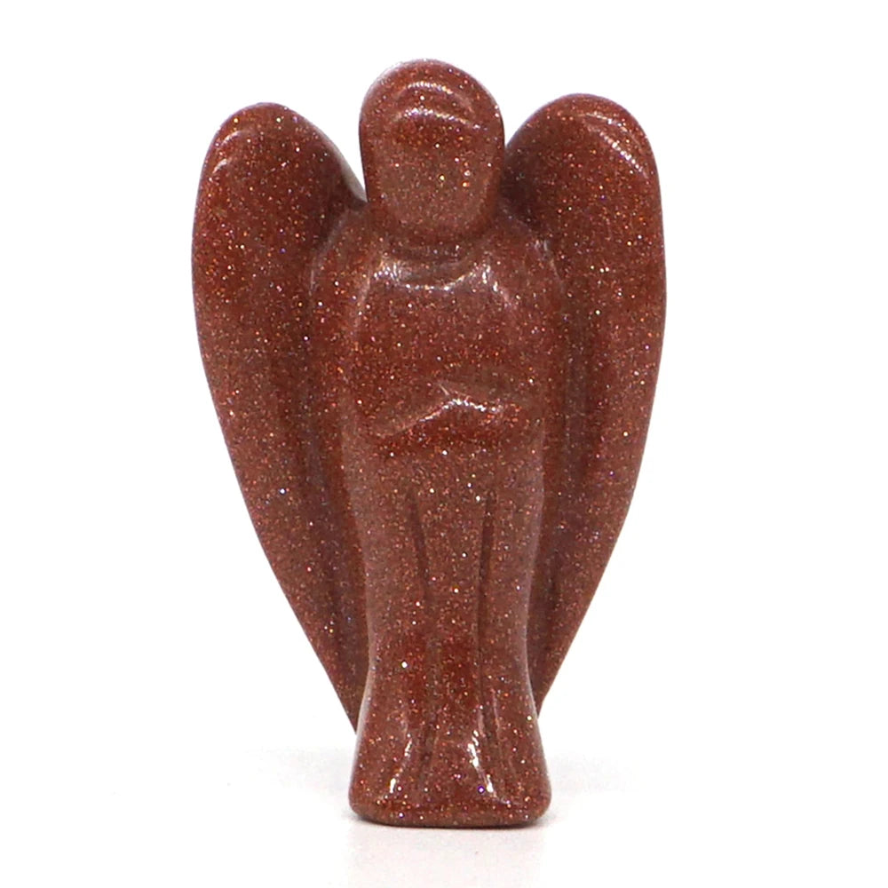 Red Sandstone Crystal Angel Figurines | Green Witch Creations