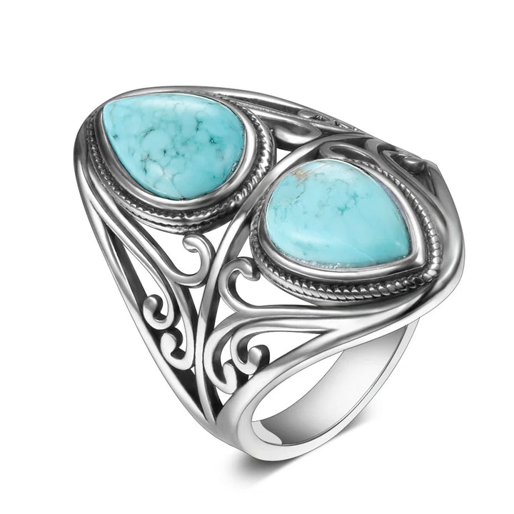 925 Sterling Silver Turquoise Ring | Green Witch Creations