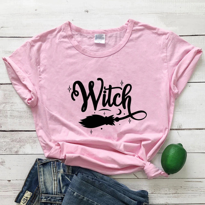 Witch Broom T-Shirt For Sale Online | Green Witch Creations