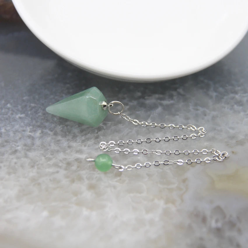 Green Aventurine Crystal Pendulums | Green Witch Creations