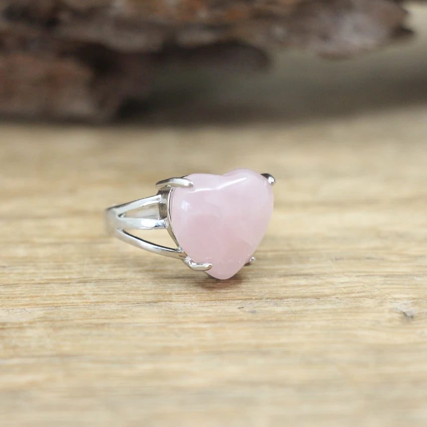 Assorted Stone Heart Rings For Sale Online | Green Witch Creations