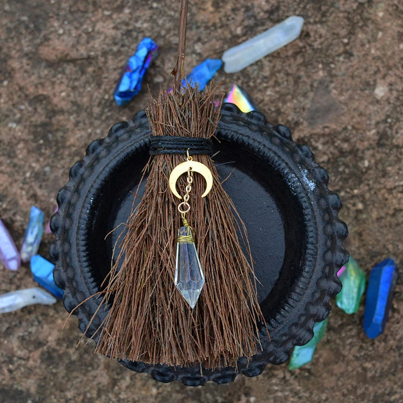 Gold Charm Mini Brooms For Sale | Green Witch Creations