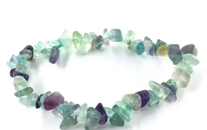 Fluorite Crystal Chip Bracelets For Sale | Green Witch Creations