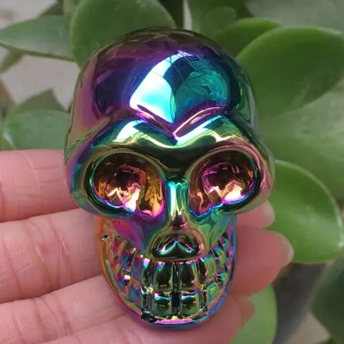 Rainbow Titanium Crystal Skull For Sale