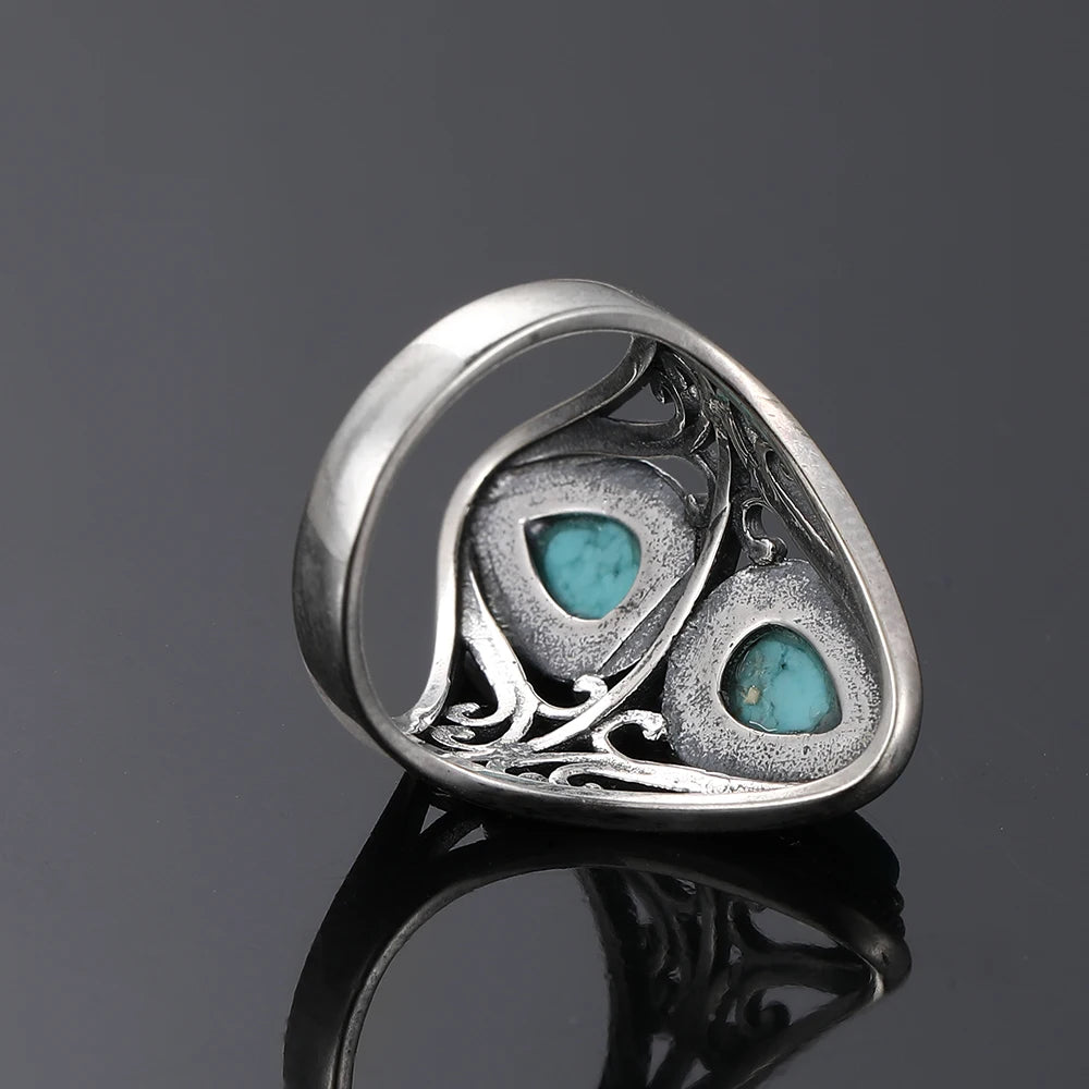 925 Sterling Silver Turquoise Ring | Green Witch Creations