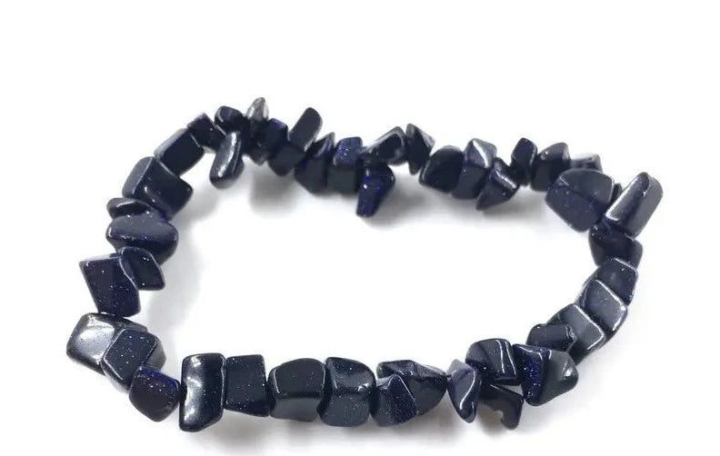 Blue Sandstone Crystal Chip Bracelets For Sale | Green Witch Creations