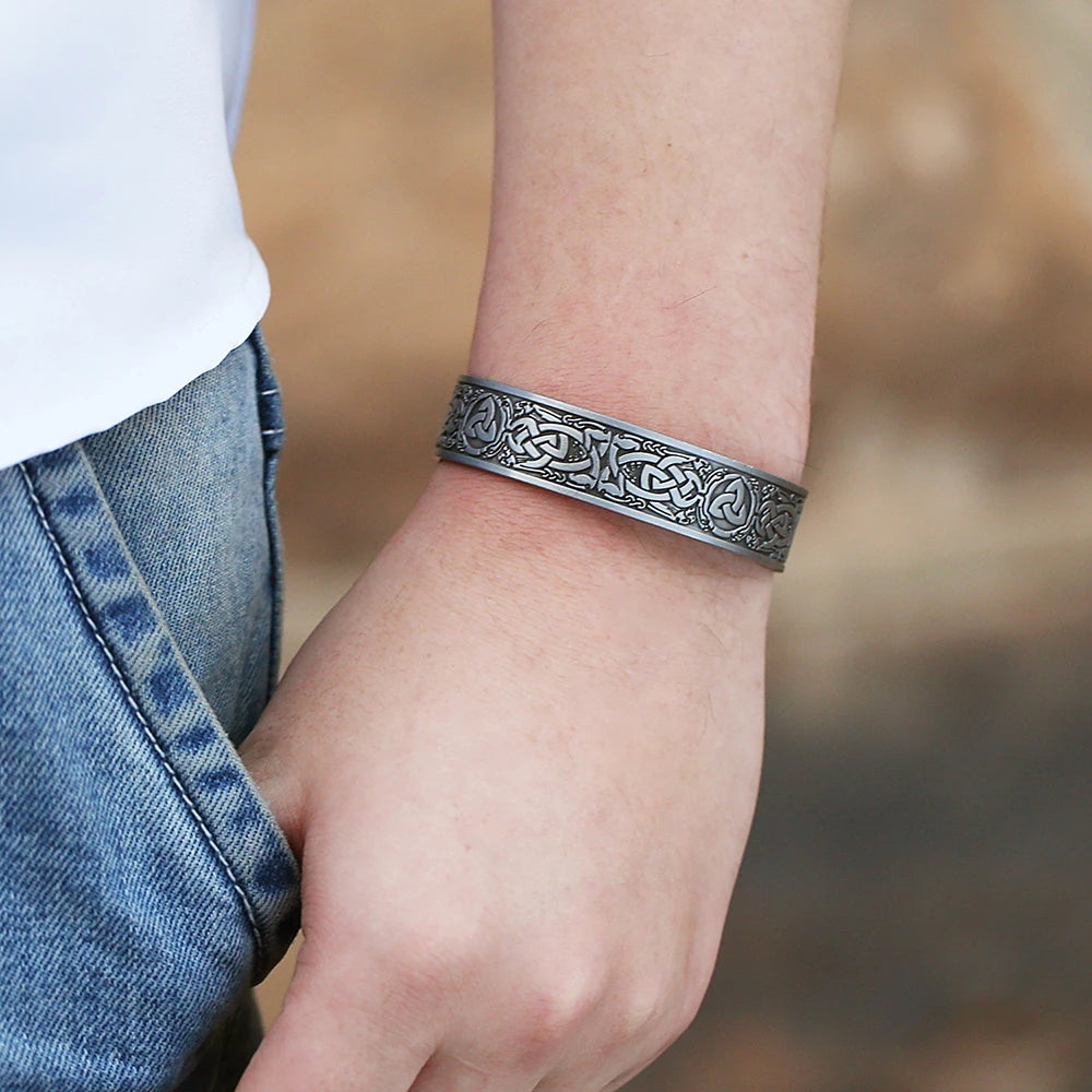 Men's Celtic Magnetic Cuff Bracelets