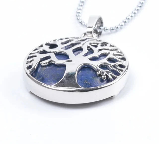 Lapis Lazuli Tree of Life Crystal Necklaces | Green Witch Creations