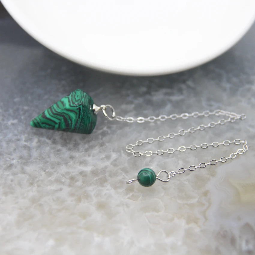 Malachite Crystal Pendulums | Green Witch Creations