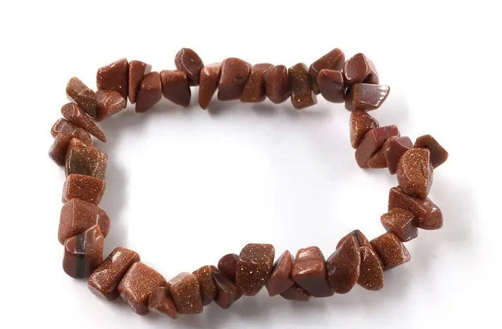 Goldstone Crystal Chip Bracelets For Sale | Green Witch Creations