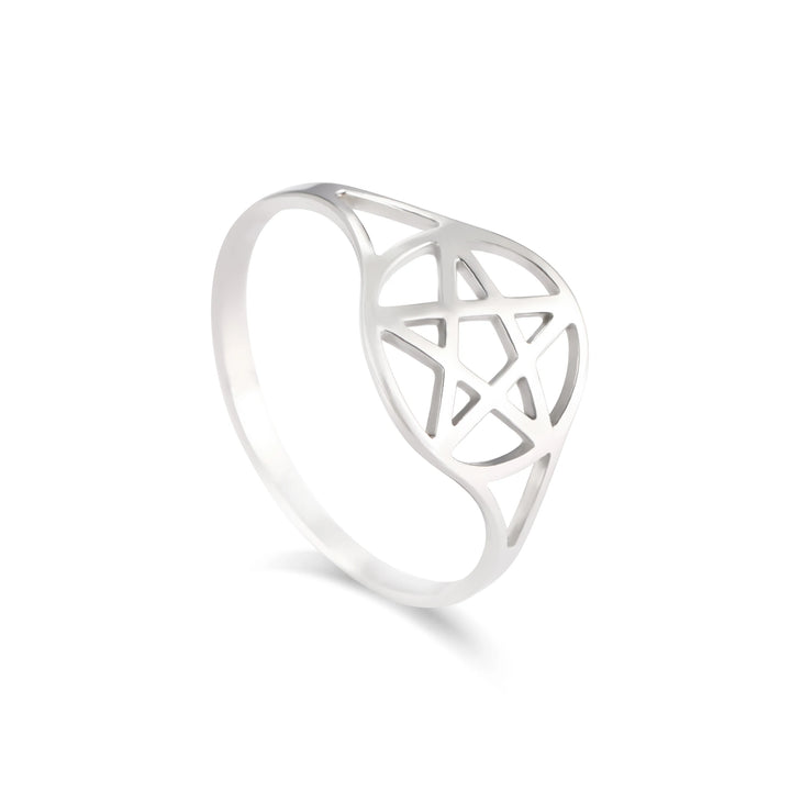 Silver Pentacle Stainless Steel Rings | Green Witch Creations