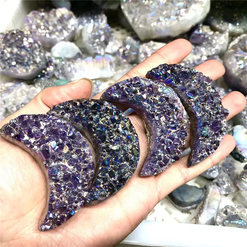 Amethyst Druzy Crescent Moon | Green Witch Creations