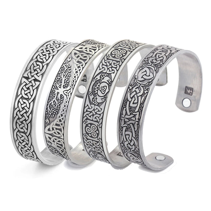 Men's Celtic Knot Designs Magnetic Cuff Bracelets